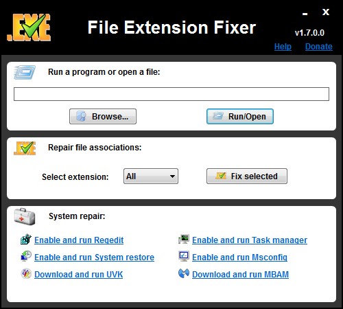 open file extension exe free